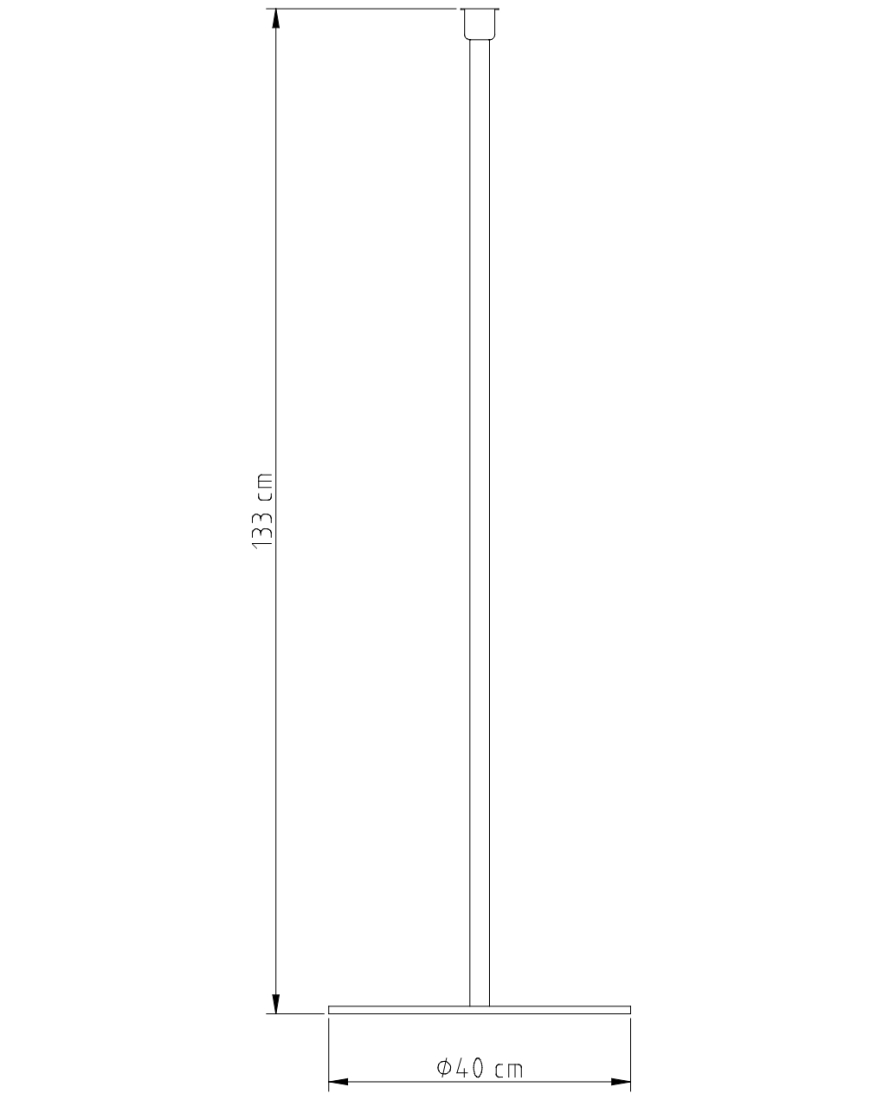 Coluna Golden Art Castt Base Redonda com Ø400mm 1L E27 1600mm C895PI