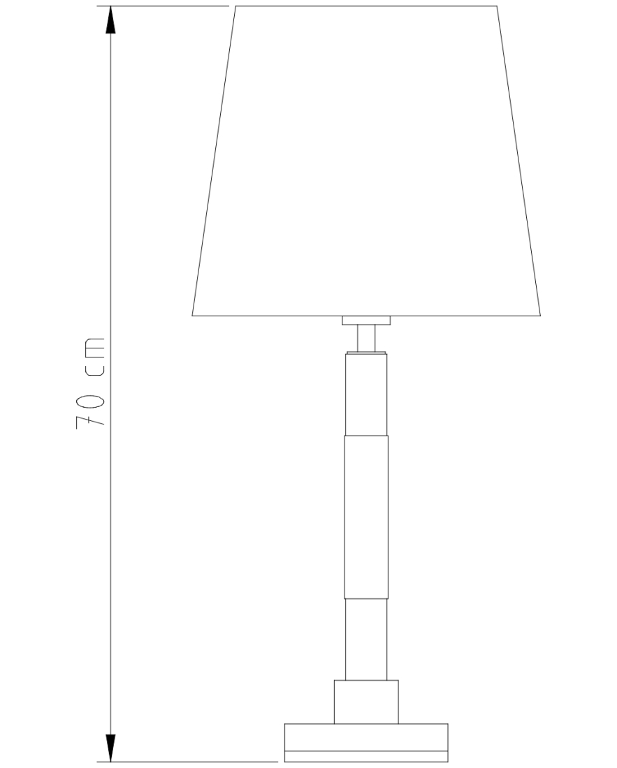 Abajur Golden Art Quadrado Latão e Acrílico Cristal 700mm 1L E27 M677LT