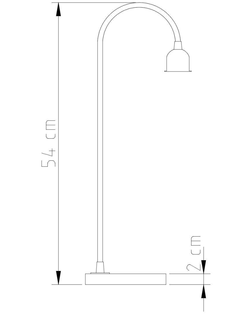 Abajur Golden Art Gancho 1L E27 540mm M232PI