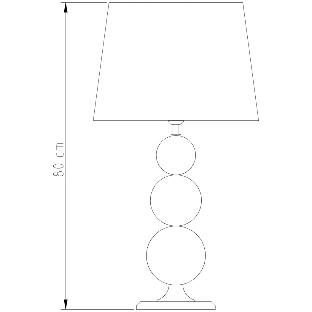 Abajur Golden Art 3 Bolas Metal Ø150x130x100mm Base Quadrada 1L E27 860mm M745PI
