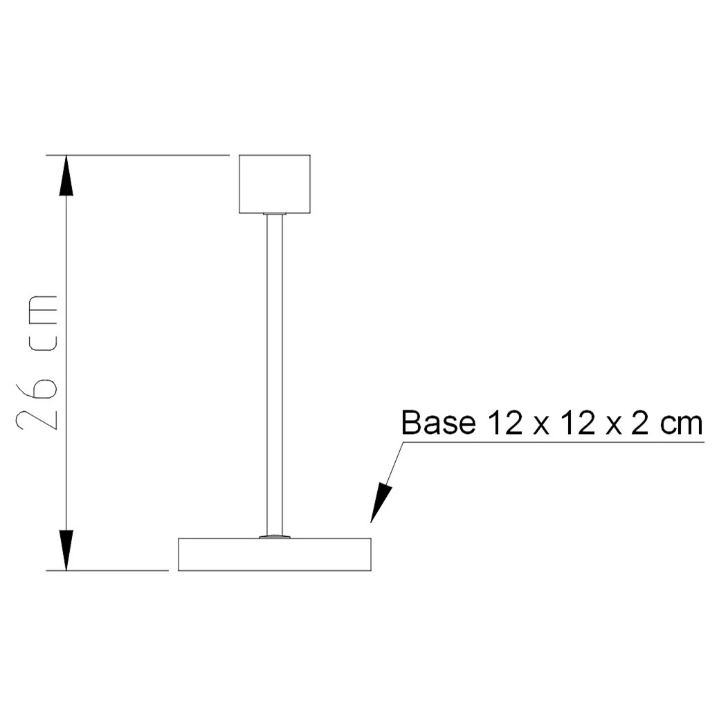 Abajur Golden Art Slim Cristal Palito Base Quadrada Transparente 410mm 1L E27 M698LT