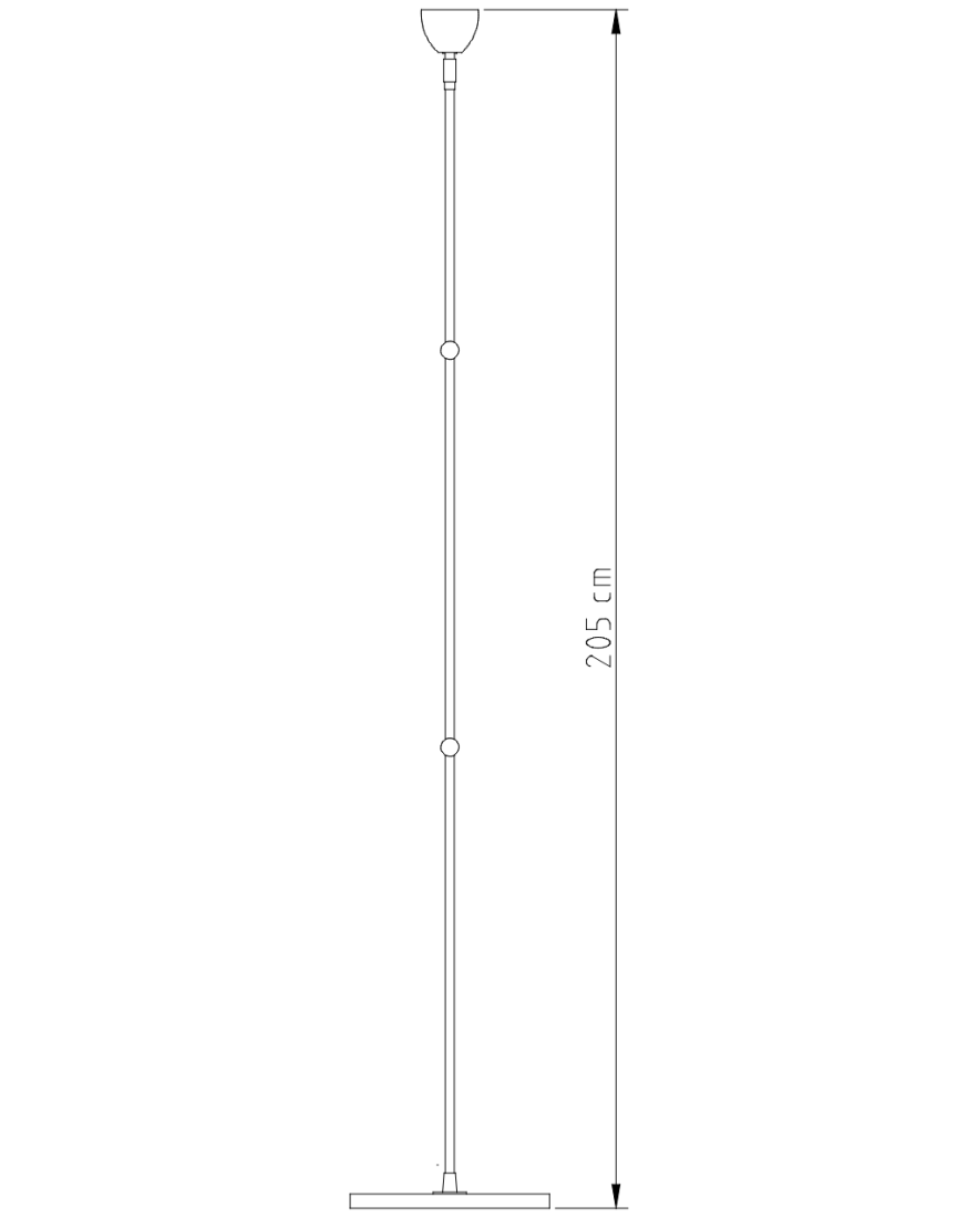 Coluna Golden Art Classic Articulada 1L E27 1700mm C629PI