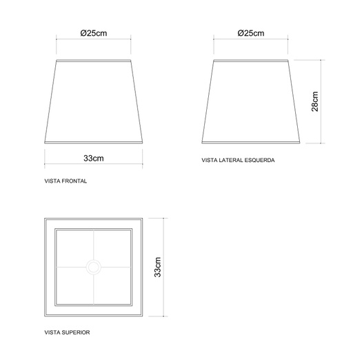 Coluna Golden Art Anitta Telescópica Base Quadrada 1L E27 1300-1800mm C222PI