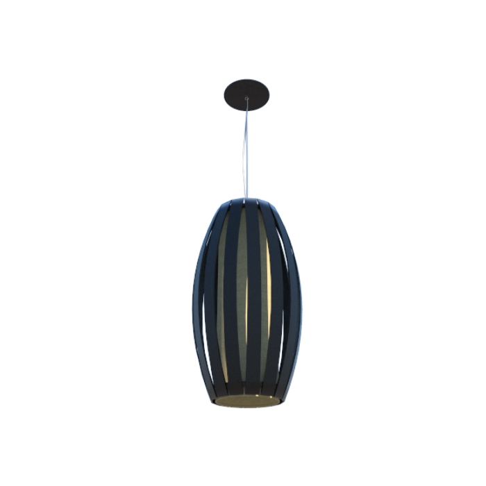 Pendente Fox Lustres Madeira Barril 1L E27 Ø220x430mm A90-2