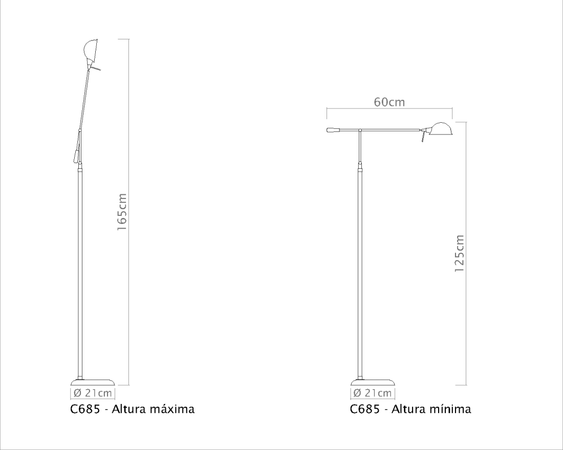 Coluna Golden Art Danny Articulada 1L G9 1400mm C685PI