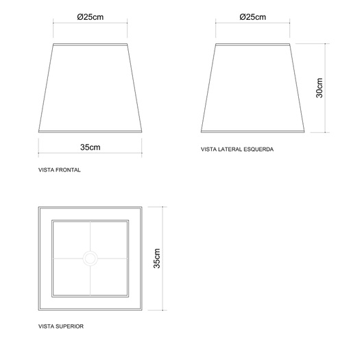 Abajur Golden Art Xis 1L E27 700mm M1080AL
