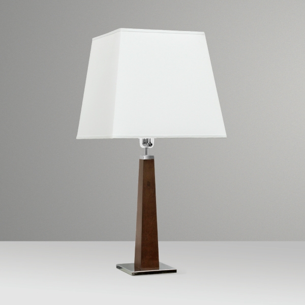 Abajur Golden Art Pirâmide Latão e Madeira 650mm 1L E27 M662LT