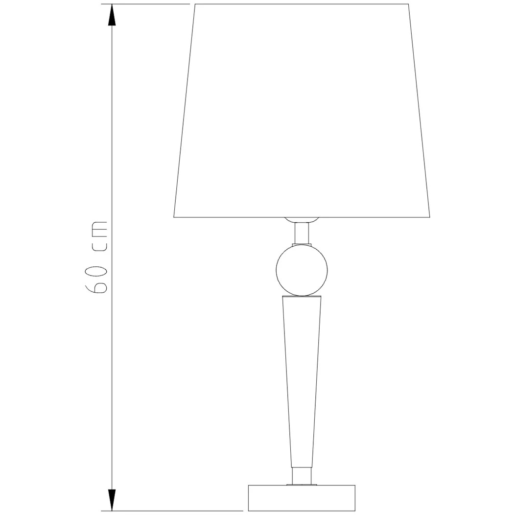 Abajur Golden Art Gaya 38 Latão e Detalhes em Madeira 600mm 1L E27 M721MD