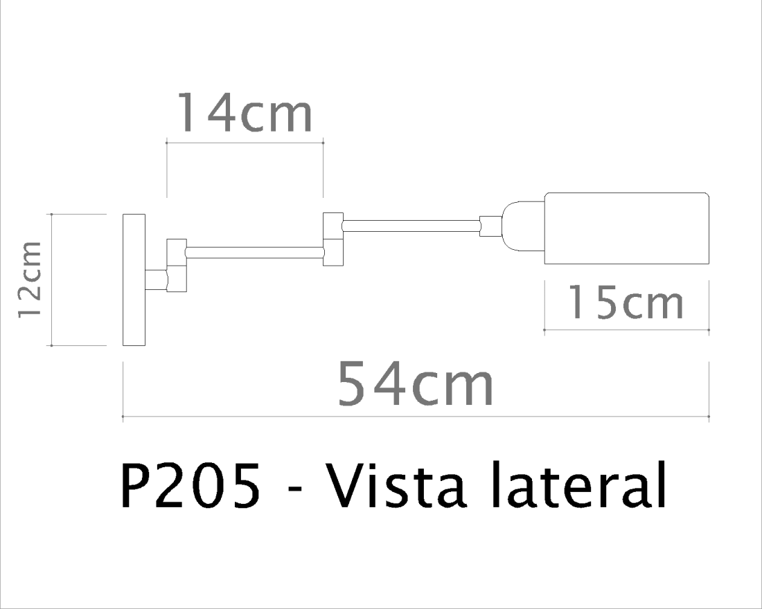 Arandela Golden Art Vittoria 2 Articulações 1L E27 540mm P205PI