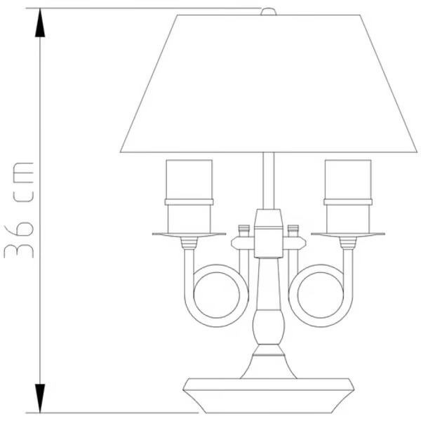 Abajur Golden Art Mininglês 2 Braços Torcidos 2L E27 380mm M008LT