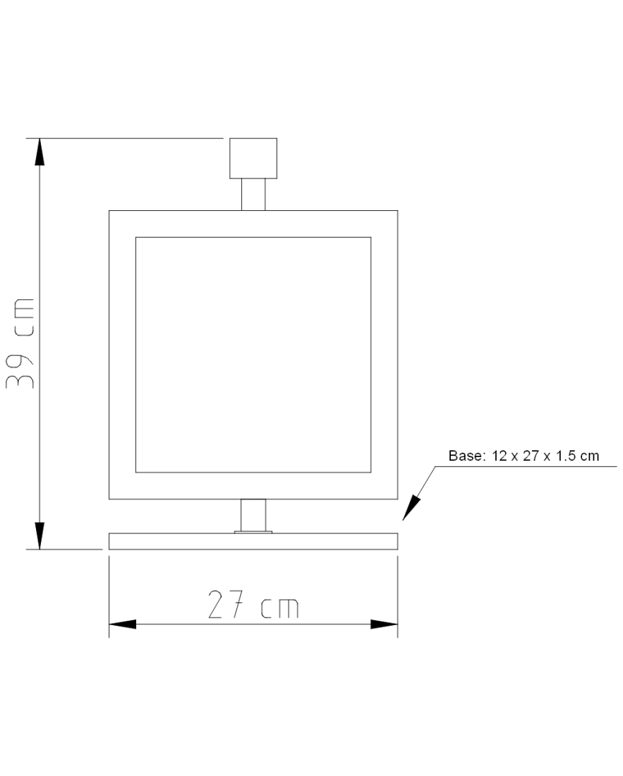 Abajur Golden Art Quadrado Latão e Madeira 660mm 1L E27 M632LTMA