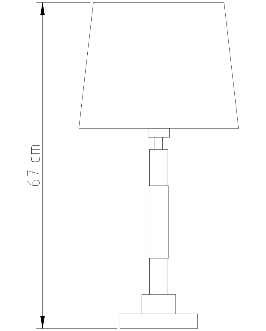 Abajur Golden Art Redondo Latão e Acrílico Cristal 680mm 1L E27 M676LT