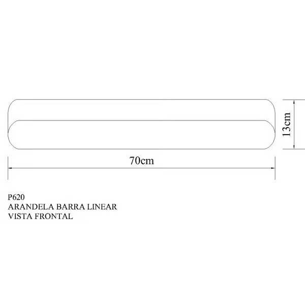 Arandela Golden Art Los Angeles 1 Braço 1L E27 300mm P319-1PI