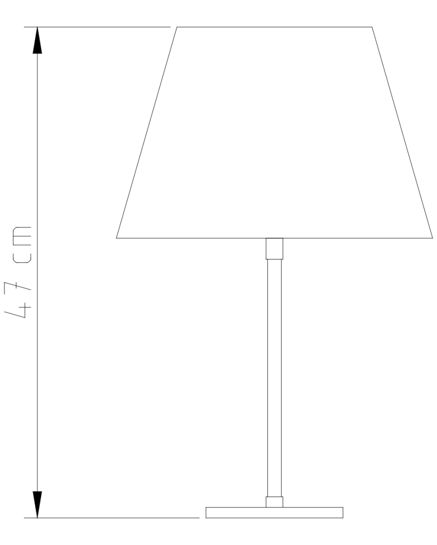 Abajur Golden Art Slim Telescópico Base Redonda 500-680mm 1L E27 M604PI