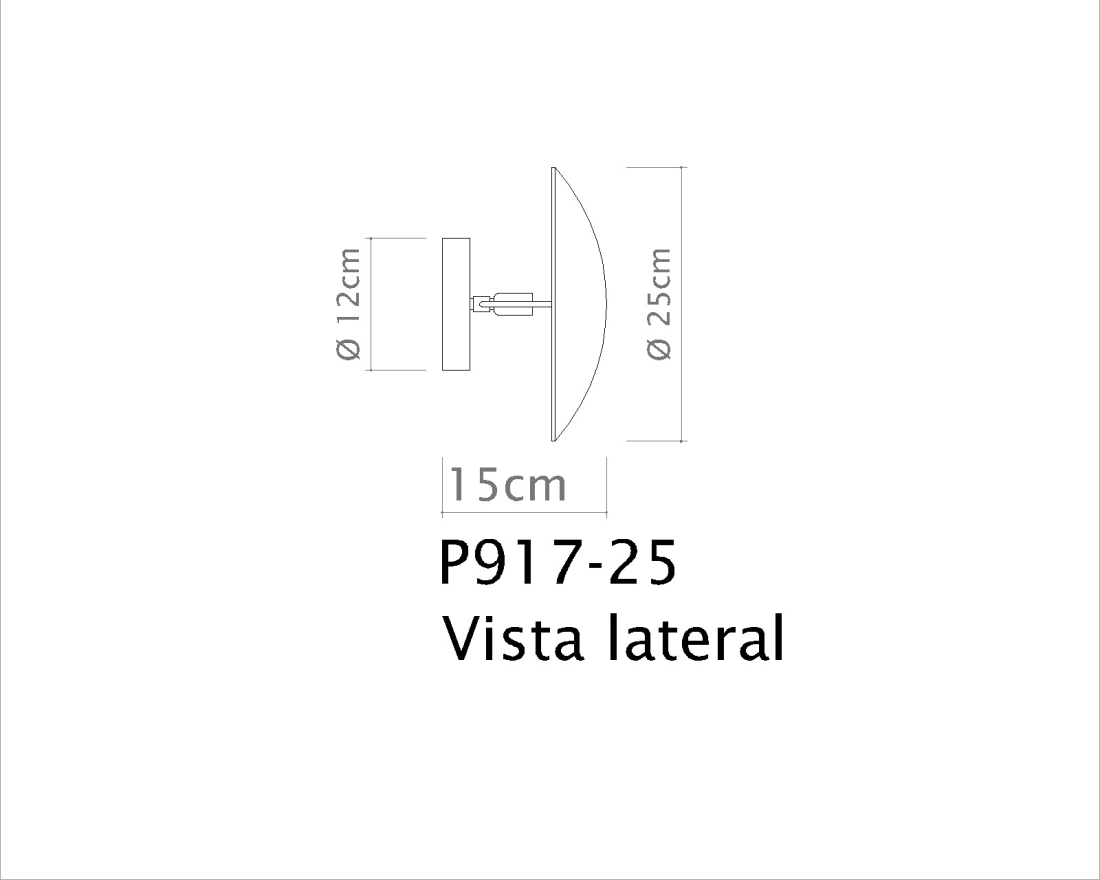 Arandela Golden Movimenta 1L G9 Ø250mm P917-25PI