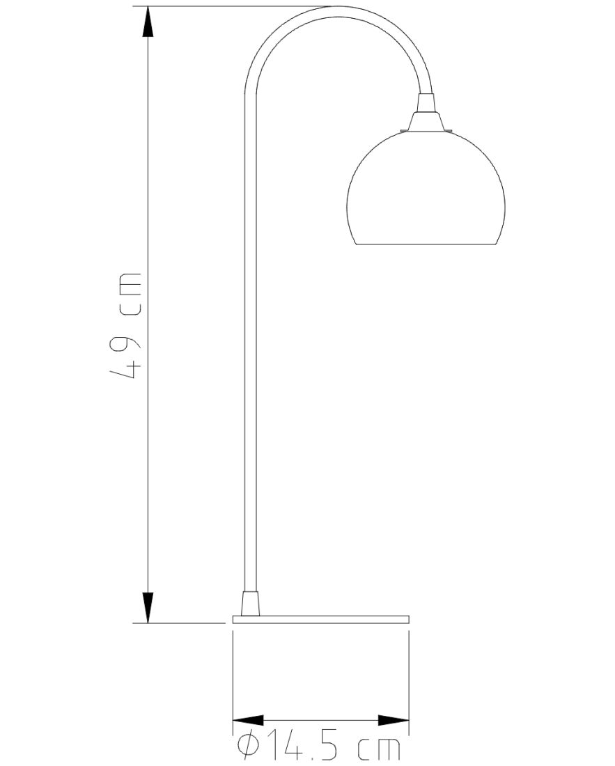 Abajur Golden Art Gancho Ø120mm 1L G9 530mm M202PI