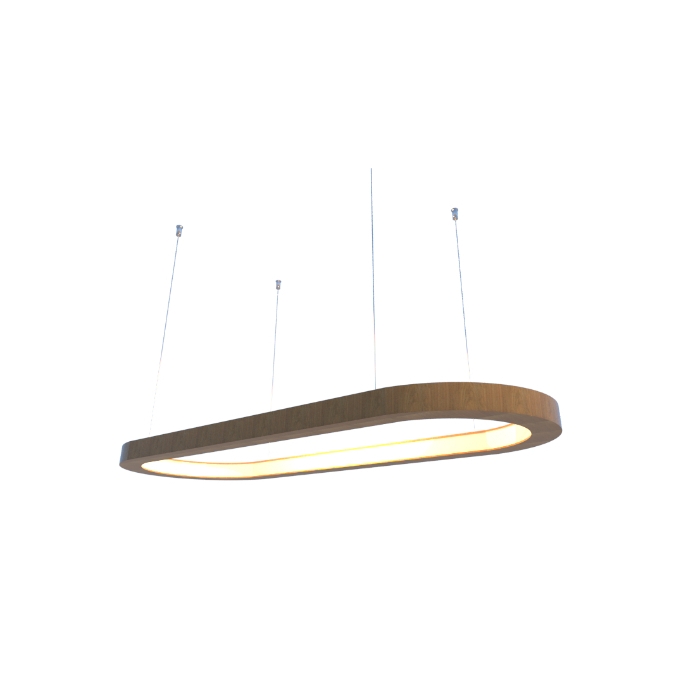 Pendente Fox Lustres Led Madeira 36 watts 3000K 800x320x40mm 887