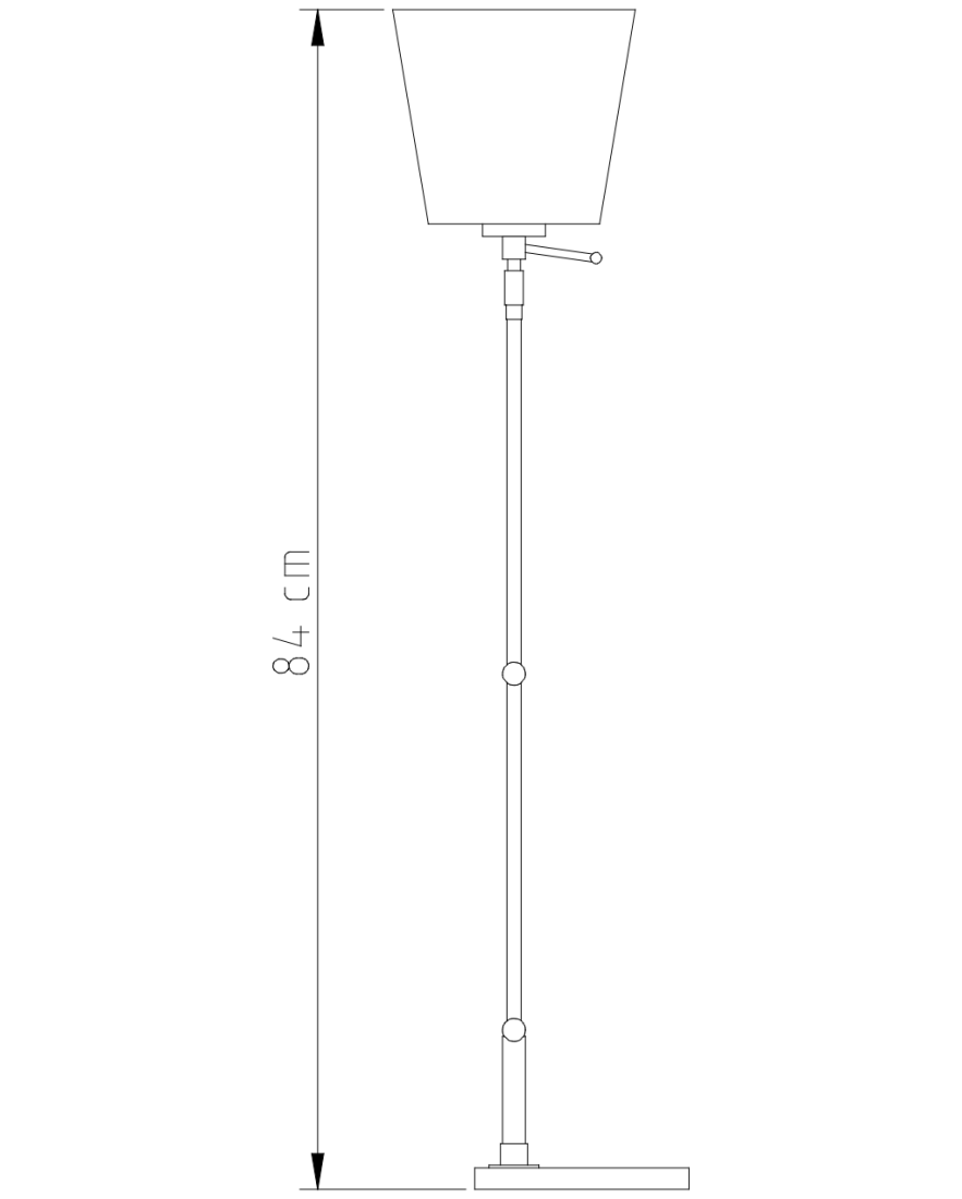 Luminária de Mesa Golden Art Rebecca Articulada Cúpula Tecido 600mm 1L E27 M730-595PI