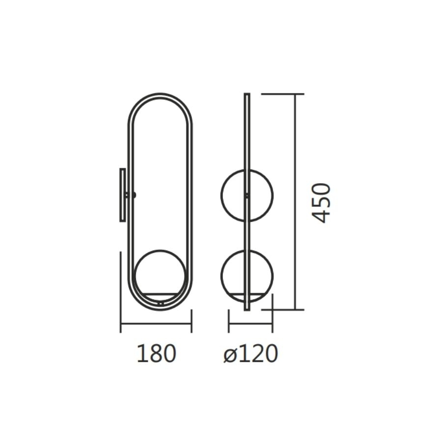 Arandela Spotline Pendulo 1L G9 260x160x130mm 777/1 