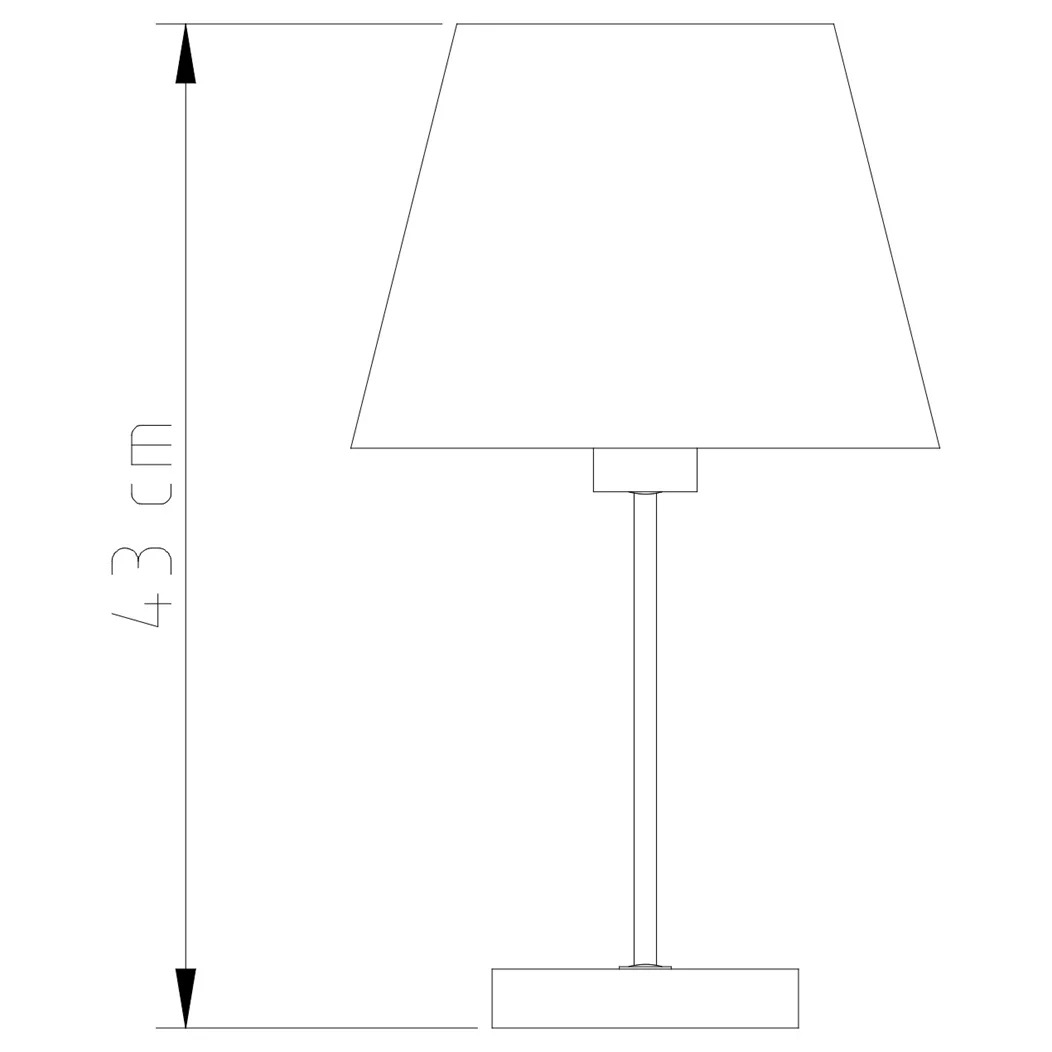 Abajur Golden Art Slim Cristal Palito Base Redonda Transparente 400mm 1L E27 M697LT