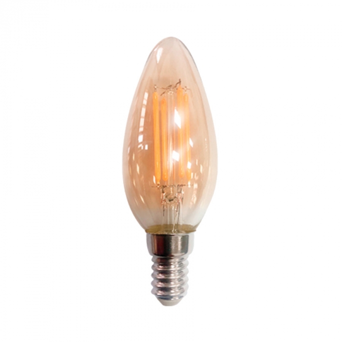 Lâmpada Pix Vela Filamento Vidro Âmbar 4 watts E14 2400K Bivolt 36505836
