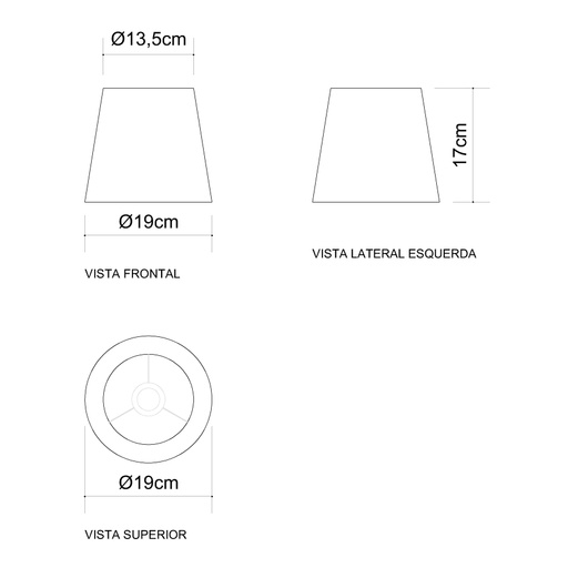 Coluna Golden Art Didi 1L E27 1550mm C903PI
