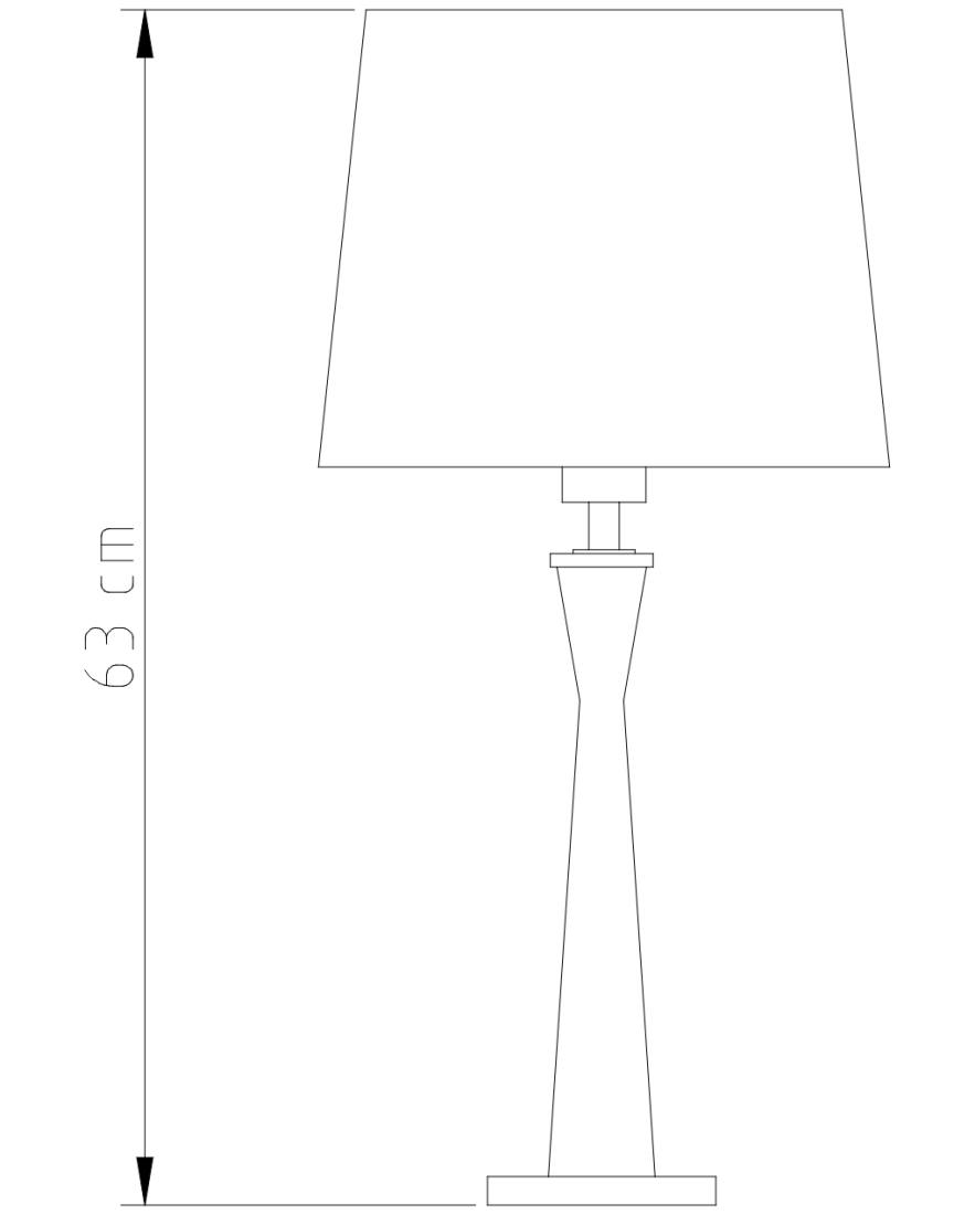 Abajur Golden Art Halley 43 Alumínio Escovado 650mm 1L E27 M673AL