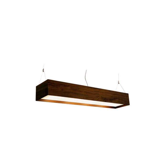 Pendente Fox Lustres Madeira Clean 2L Tubular T8 1000x130x100mm L100