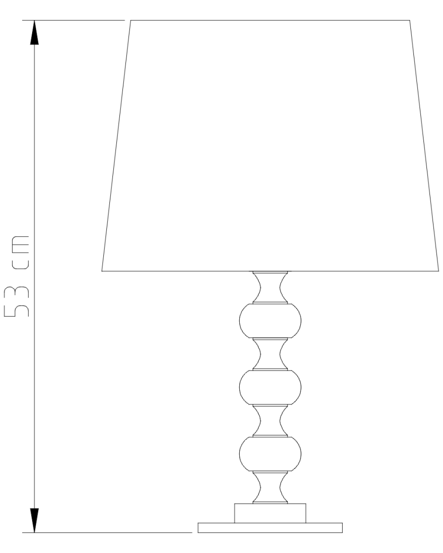 Abajur Golden Art 3 Bolas Lisas Latão e Acrílico Cristal 570mm 1L E27 M719LT