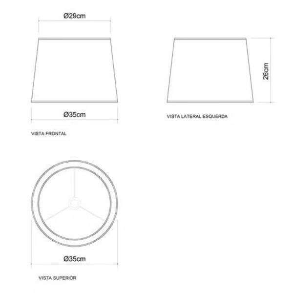 Abajur Golden Art Mininglês 3 Braços Torcidos 3L E27 410mm M10LT