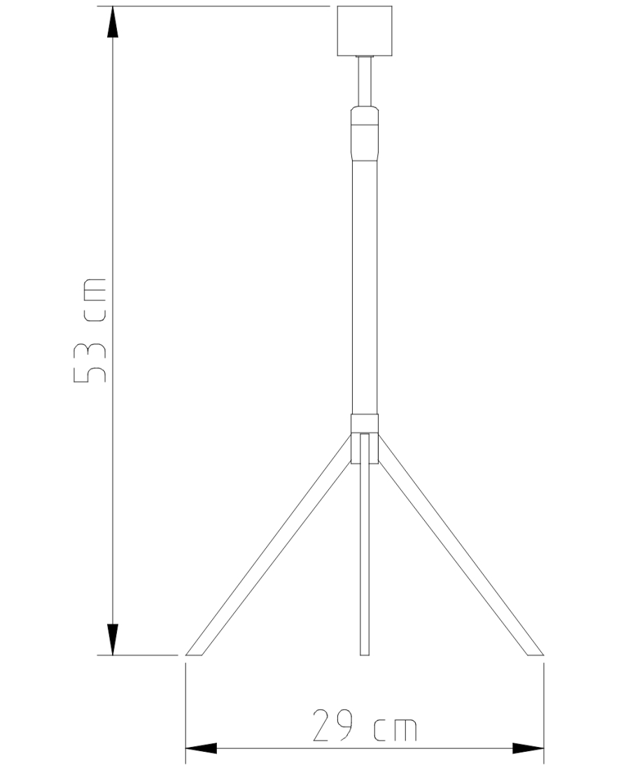 Abajur Golden Art Tripé Telescópico 1L E27 750-850mm M951PI