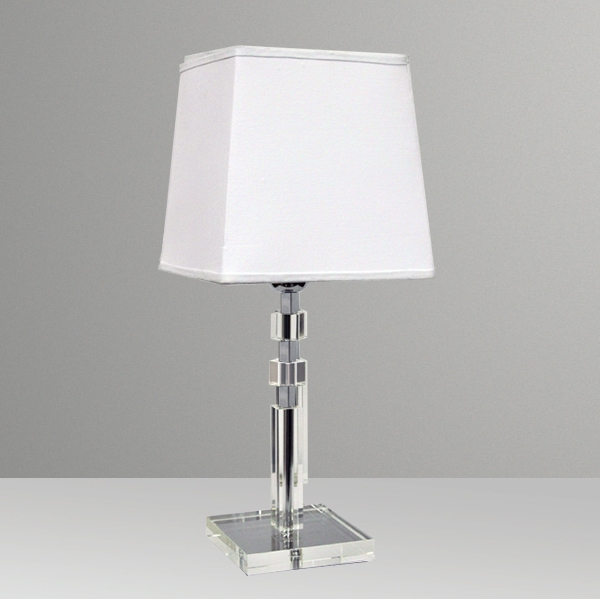 Abajur Golden Art Gyo I Alumínio e Acrílico Cristal 470mm 1L E27 M723AL