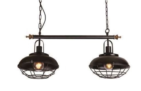 Pendente LUZ DE CASA Industrial Maju 2L E27 730mm Preto
