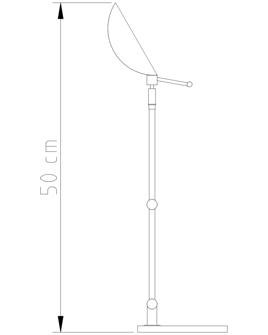 Luminária de Mesa Golden Art Jullynha Articulada 350mm 1L G9 M680-2PI
