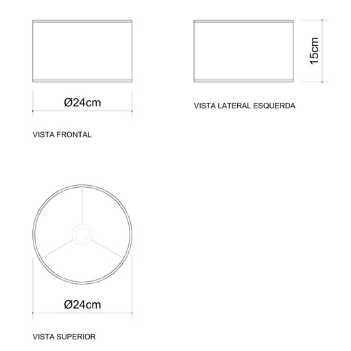 Abajur Golden Art Arco Deslocamento 540mm 1L E27 550mm M950PI