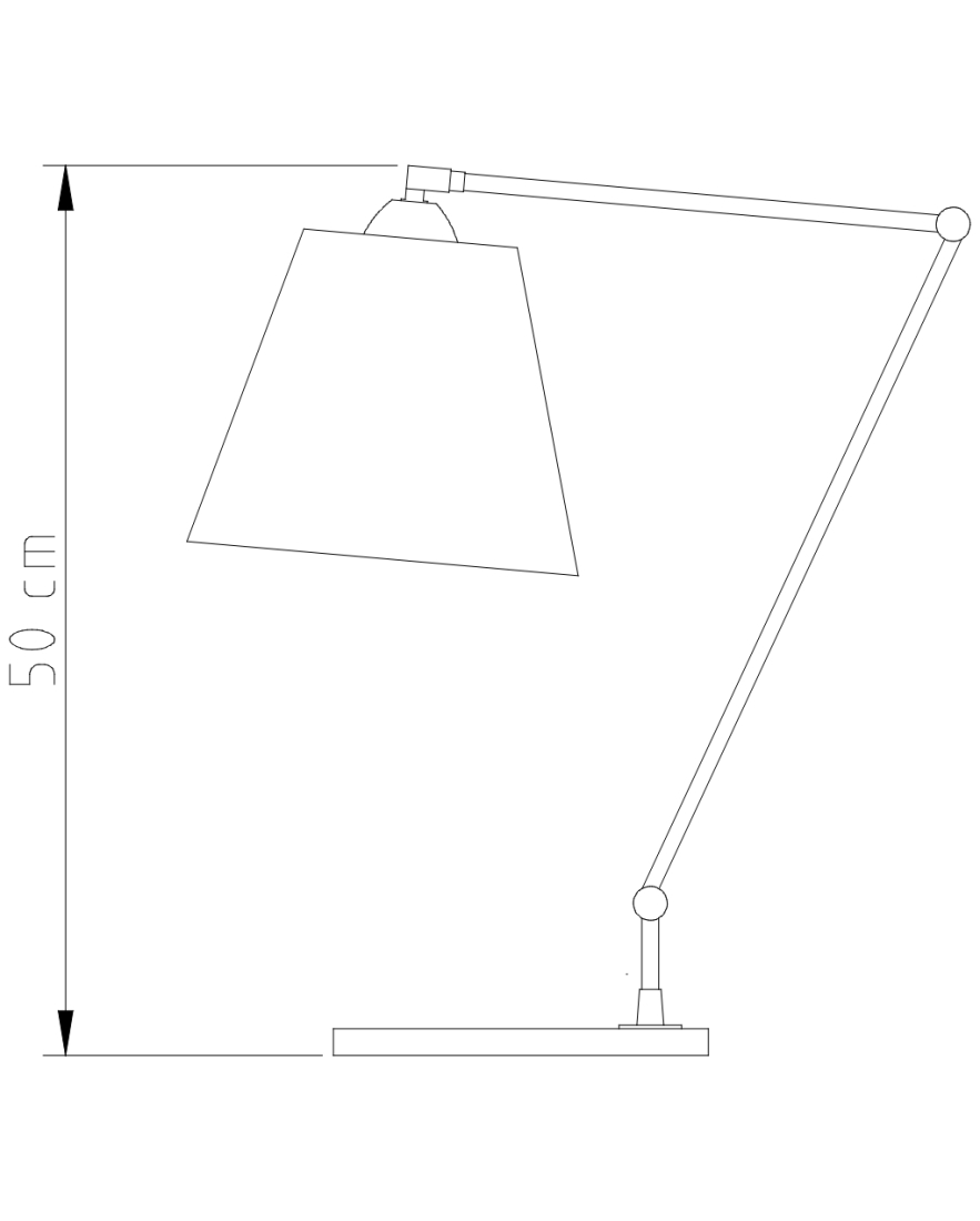 Abajur Golden Art Classic Articulada 600mm 1L E27 M629PI