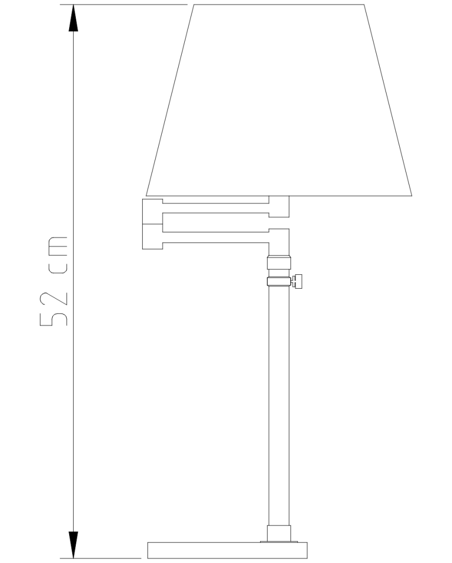 Abajur Golden Art Braço Articulado Telescópica 1L E27 620-700mm M039PI