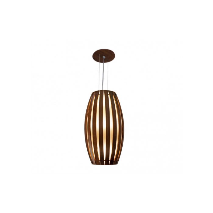 Pendente Fox Lustres Madeira Barril 1L E27 Ø220x430mm A90-2