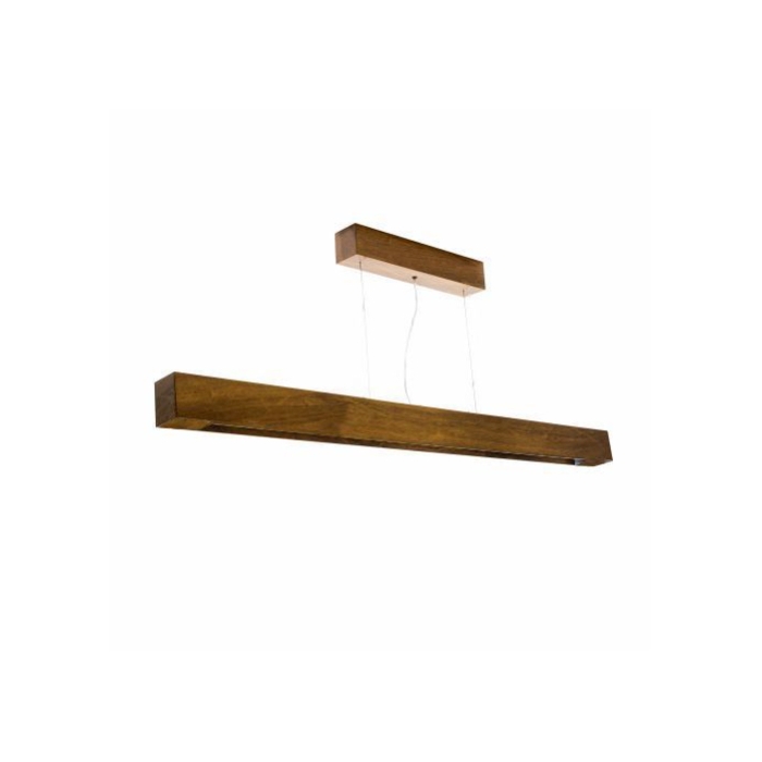 Pendente Fox Lustres Madeira Clean 2L Tubular T8 1250x80x100mm L103