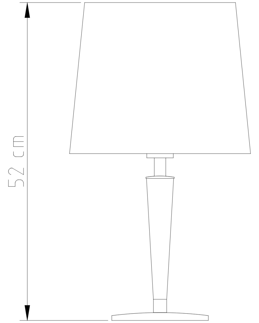 Abajur Golden Art Cone Latão e Detalhe em Madeira 250mm 1L E27 560mm M027-25LT