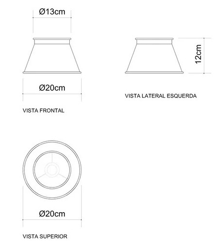 Arandela Golden Art Braço Curvo 1L E27 Cúpula Ø200x120mm P308PI