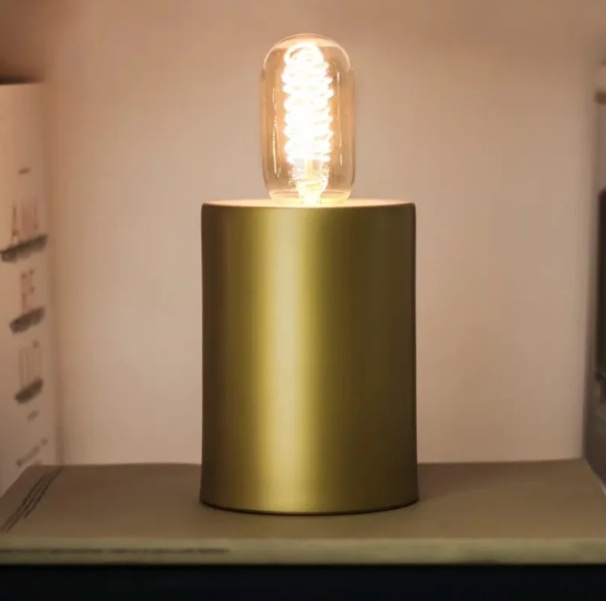 Abajur Golden Art Tube 1L E27 Ø100x140mm M4014PI
