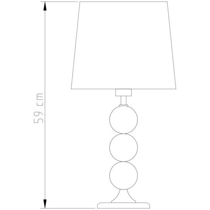 Abajur Golden Art 3 Bolas Metal Ø80mm Base Quadrada 600mm 1L E27 M702PI
