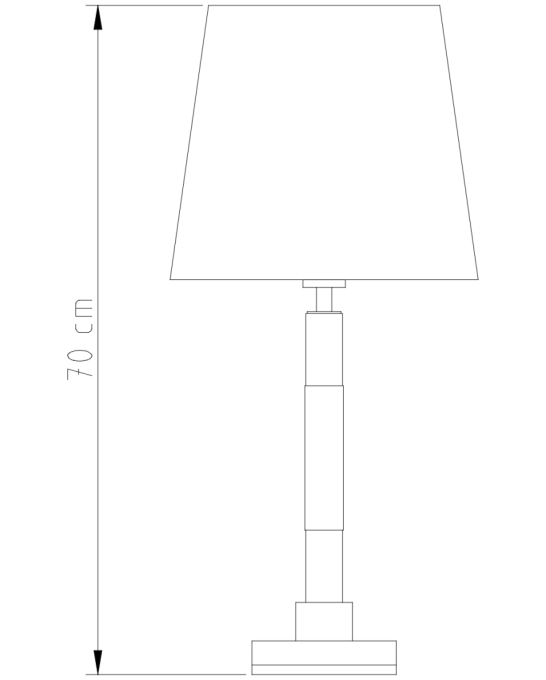 Abajur Golden Art Quadrado Latão e Acrílico Cristal 700mm 1L E27 M677LT