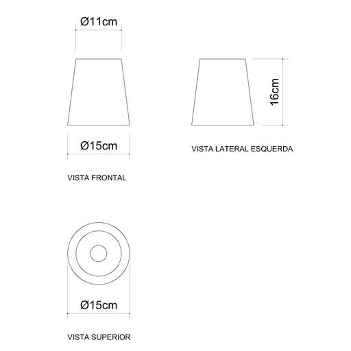 Coluna Golden Art Brida Base Retangular 1L E27 1300mm C760PI