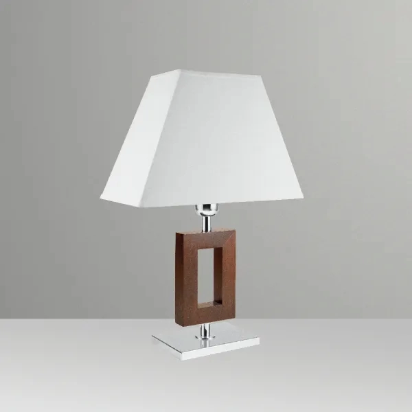 Abajur Golden Art Retângulo Latão e Madeira 430mm 1L E27 M633LTMA