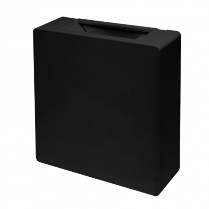 Arandela Pix Slim Quadrado Preto Facho Duplo Ajustável 3 watts 3000K 120x120x30mm 36506543