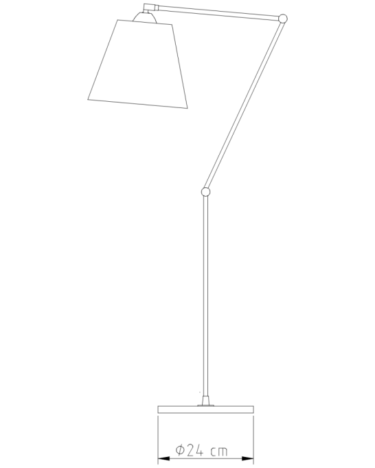 Coluna Golden Art Classic Articulada 1L E27 1700mm C629PI