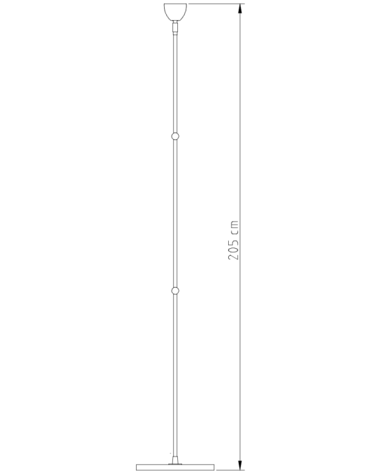 Coluna Golden Art Classic Articulada 1L E27 1700mm C629PI