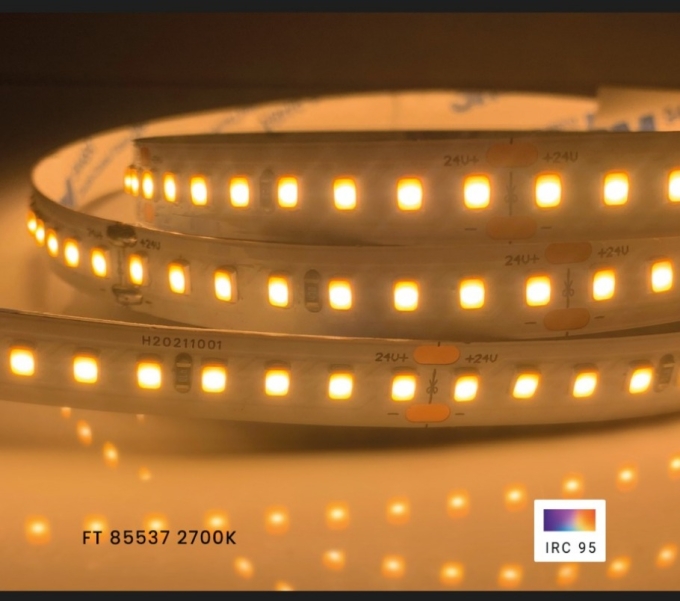 Fita de LED Opus 16 watts/m 24V 2700K 160 leds IP20 IRC95 8mm (Rolo 5 metros) OPS 85537